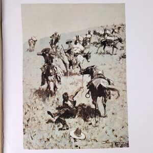 Frederic Remington Western Cowboy Canvas Print 14x11 Tan